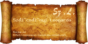Szécsényi Leonarda névjegykártya